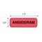 Nevs Position Labels - Angiogram 1/2" x 1-1/2" White w/Red & Black XP-060 - alternate 2